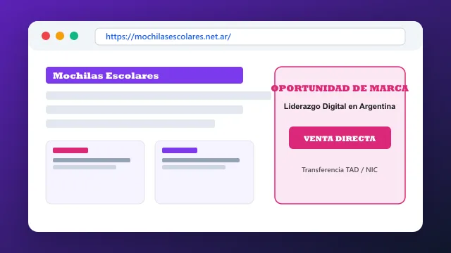 Modelo de aplicación comercial y proyectos digitales para mochilasescolares.net.ar